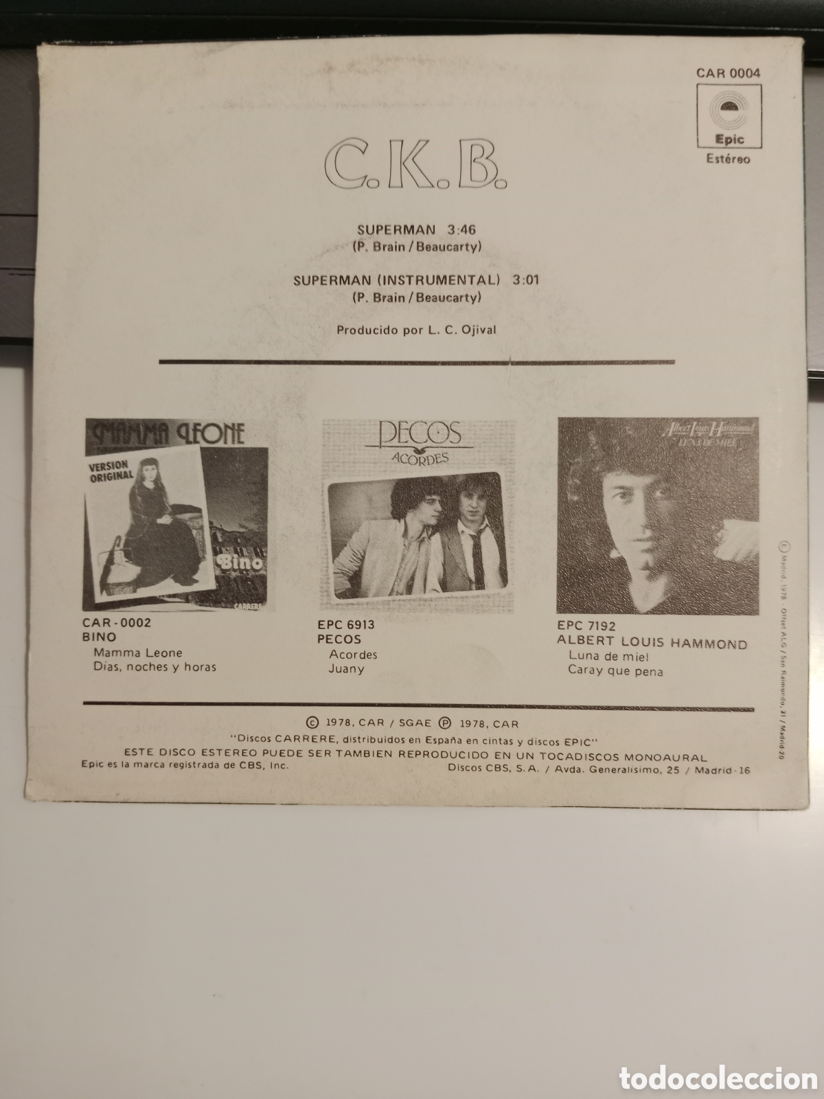 Discos de vinilo: C.K.B. - Superman - Foto 2