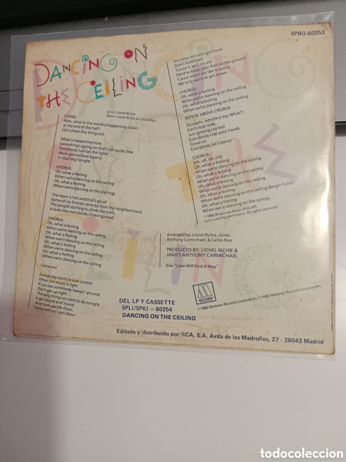 Discos de vinilo: Lionel Richie - Dancing on The ceiling - Foto 2