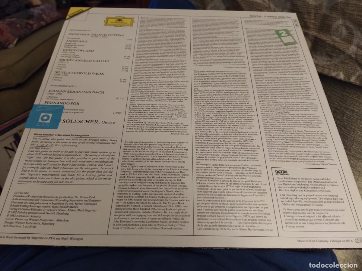 Discos de vinilo: GORAN SOLLSCHER GREENSLEEVES Lp Deutsche - Foto 2