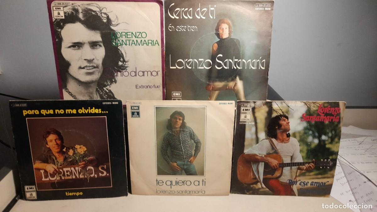 Discos de vinilo: LOTE DE 5 SINGLES DE LORENZO SANTAMARIA - Foto 1