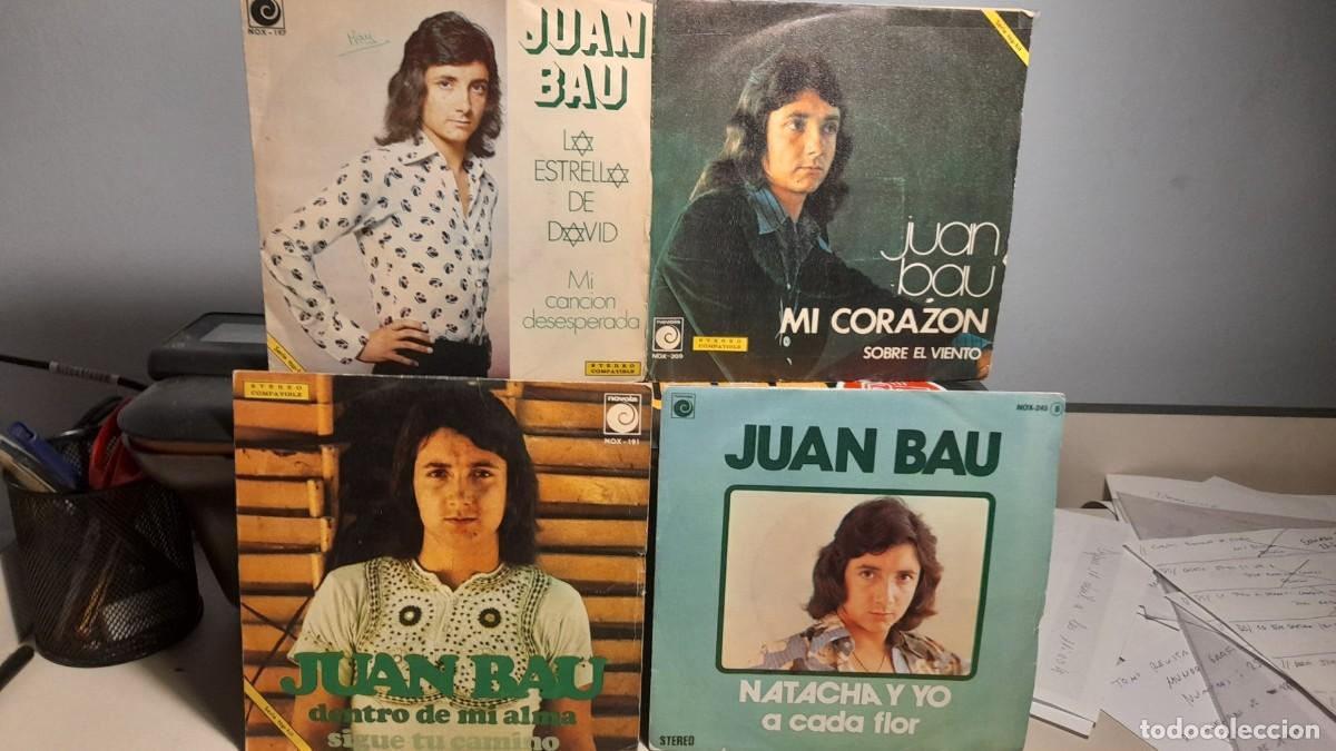 Discos de vinilo: LOTE DE 4 SINGLES DE JUAN BAU - Foto 1