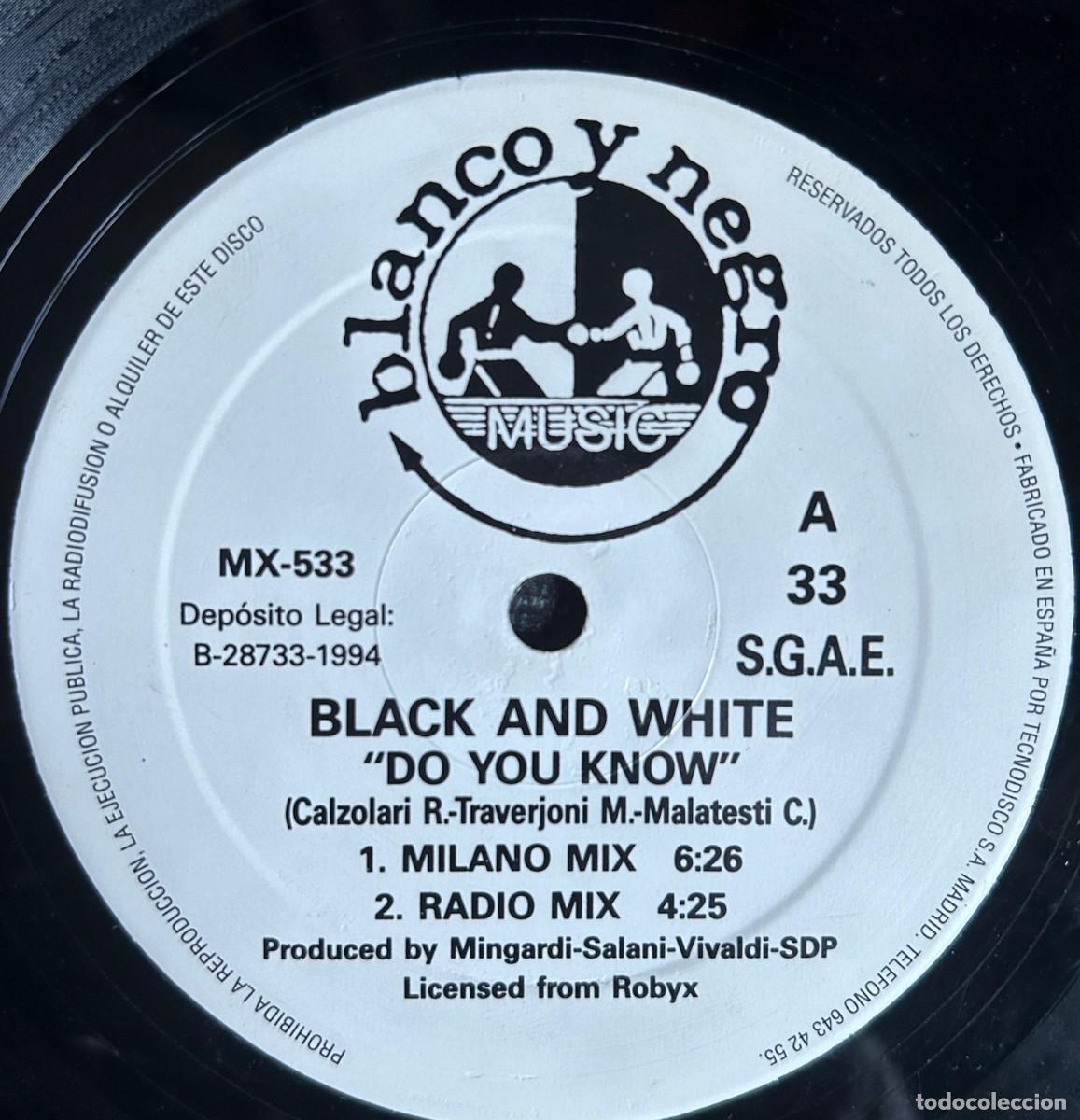 Discos de vinilo: Black & White (2). Do You Know.Vg/Vg.1994.Spain - Foto 3