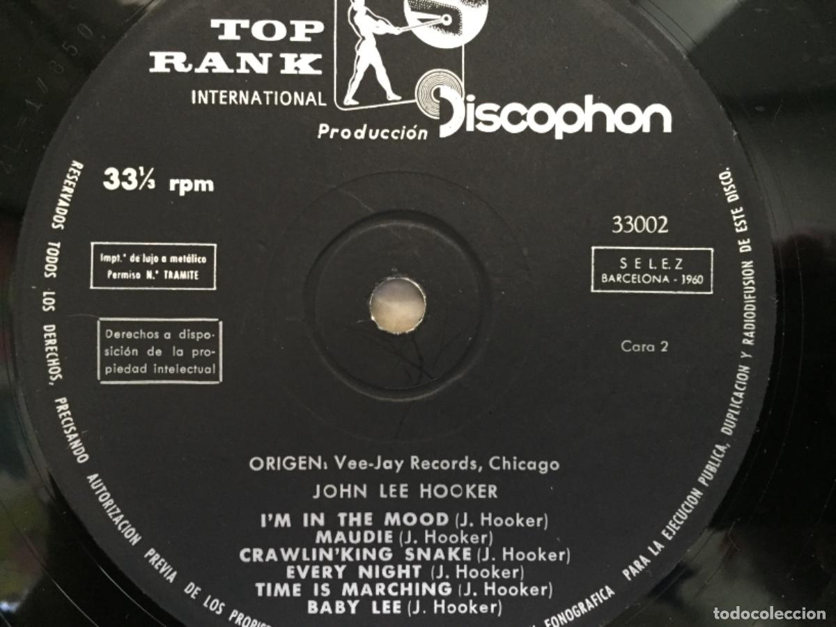 Discos de vinilo: JOHN LEE HOOKER. Blues modernos. (vinilo lp 1960) - Foto 3