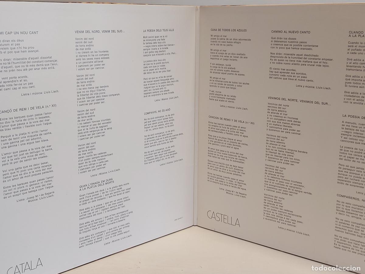 Discos de vinilo: LLU&Iacute;S LLACH / EL MEU AMIC EL MAR / LP GATEFOLD-CBS-1989 / MBC. ***/*** - Foto 3