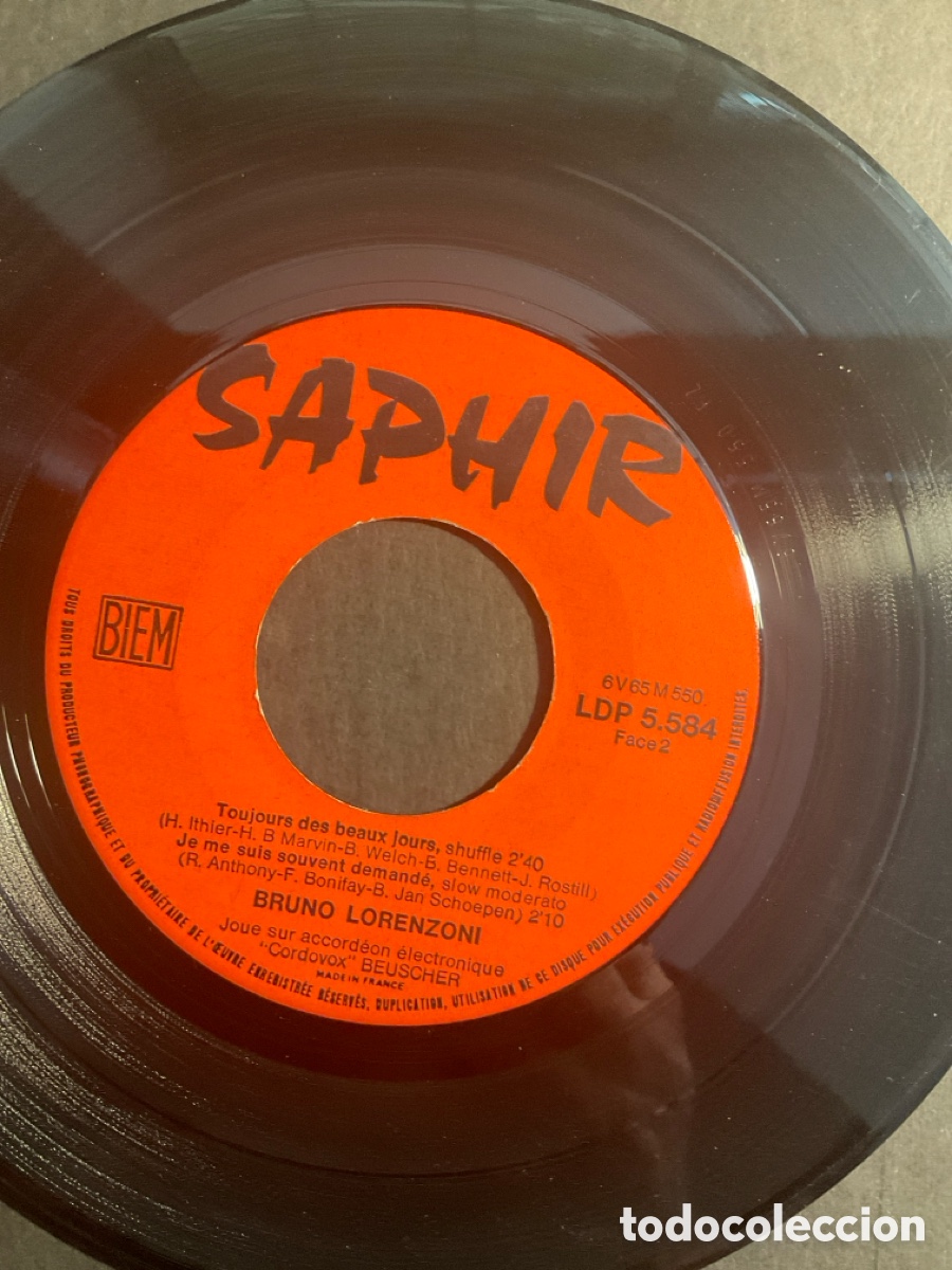 Discos de vinilo: Bruno Lorenzoni,accord&eacute;on-La Nuit EP - Foto 4