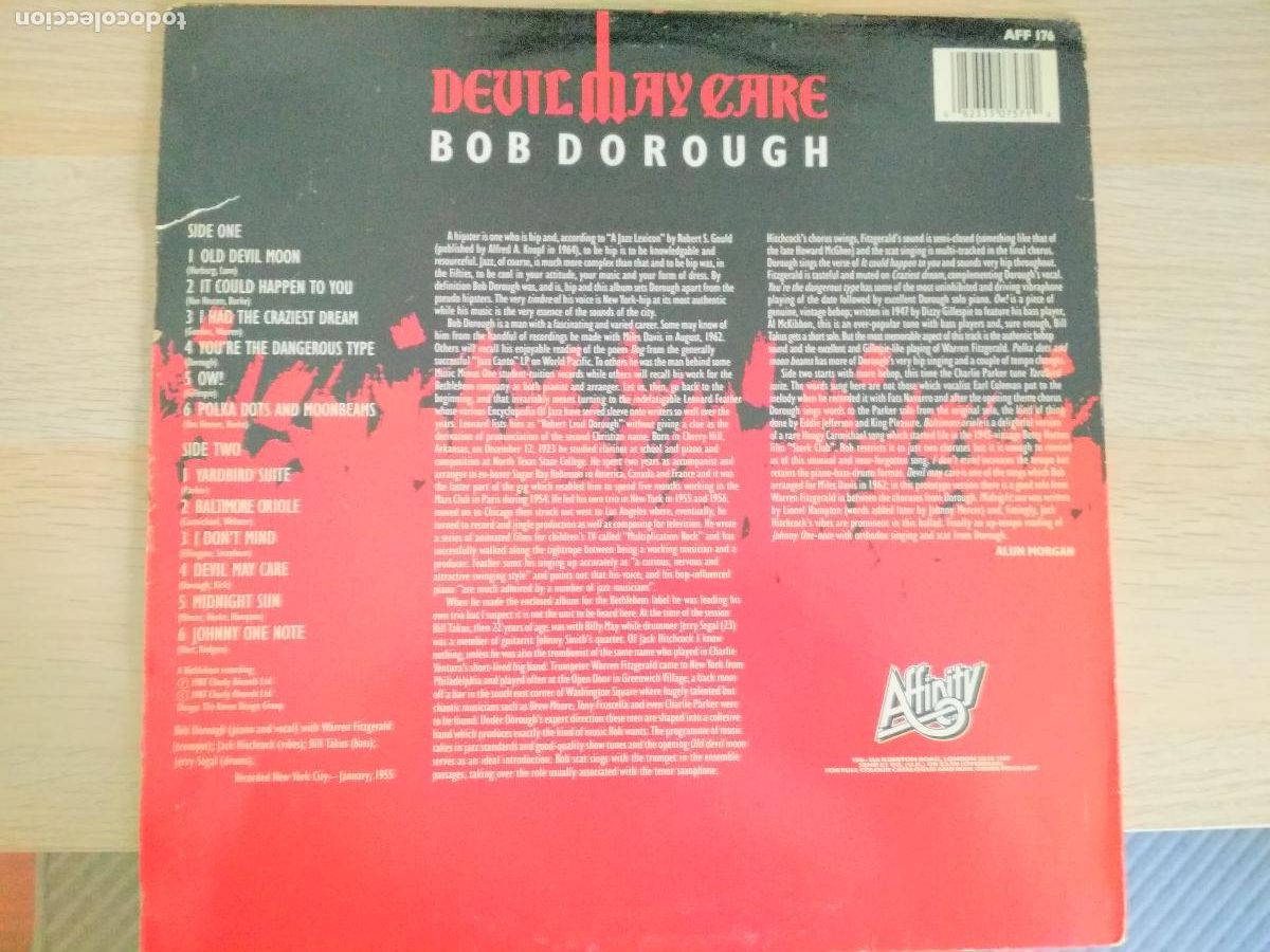 Discos de vinilo: devil may care, bob dorough, UK, 1987 Jazz - Foto 2