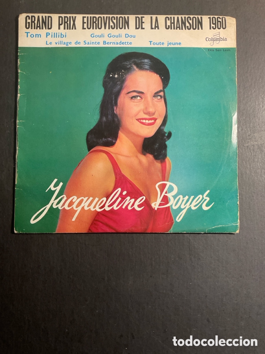 Discos de vinilo: JACQUELINE BOYER-Tom Pillibi EUROVISION 1960 - Foto 1