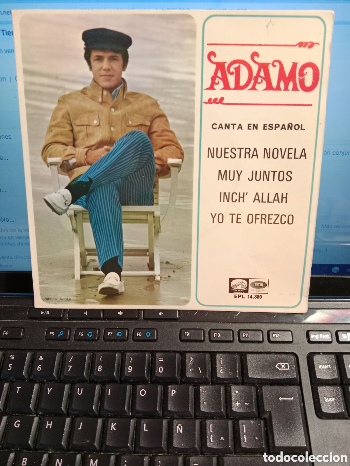 Discos de vinilo: Adamo - Nuestra novela - Foto 1