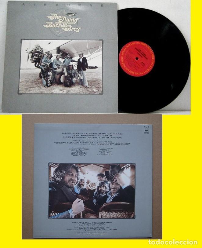 Discos de vinilo: the flying burrito brothers - airborne 76 gene parsons, Skip Battin 1&ordm; PRESS, RARA org edt usa, EX