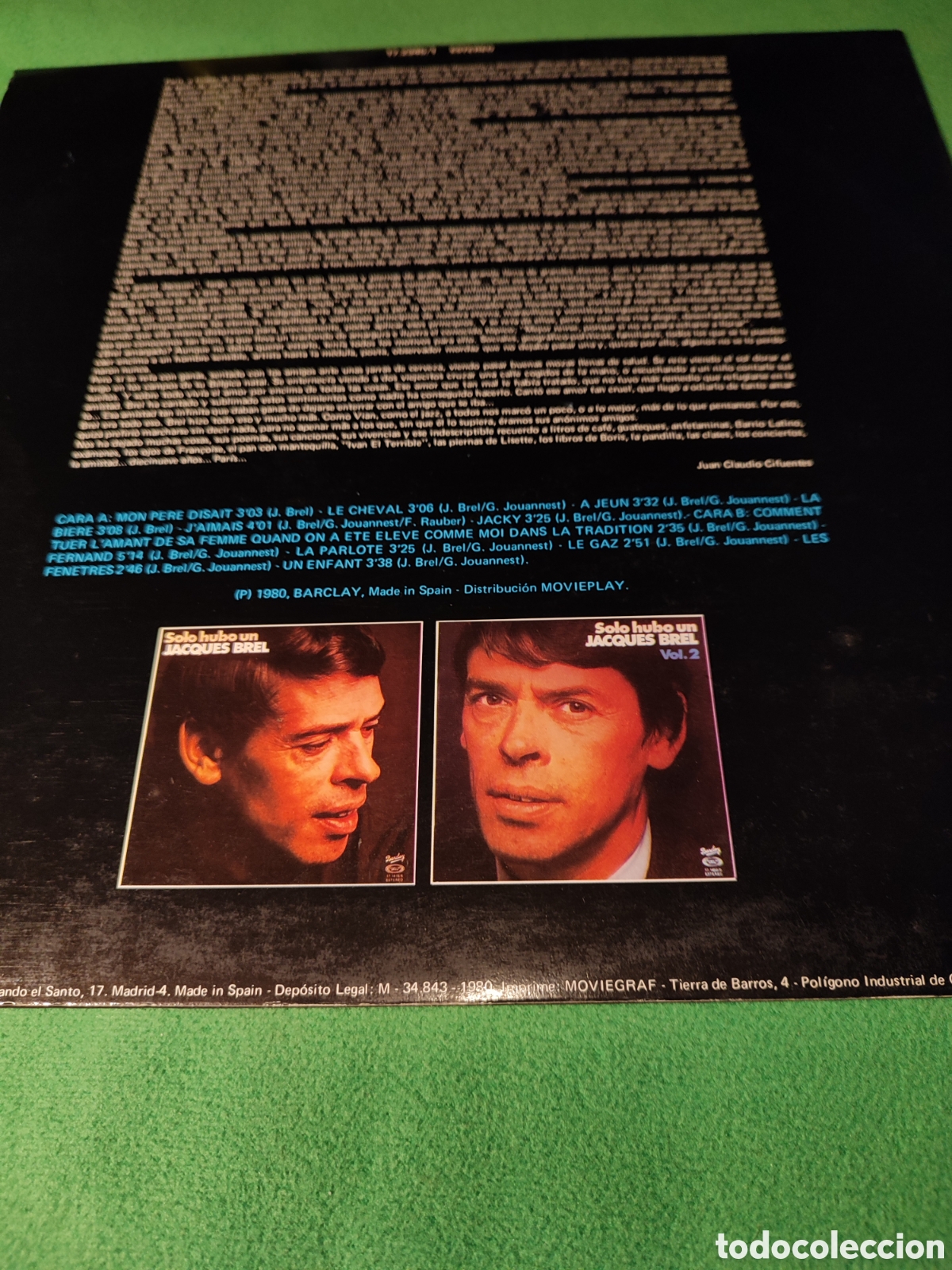 Discos de vinilo: Jacques Brel - Solo hubo un Jacques Brel Vol 3 - Foto 2