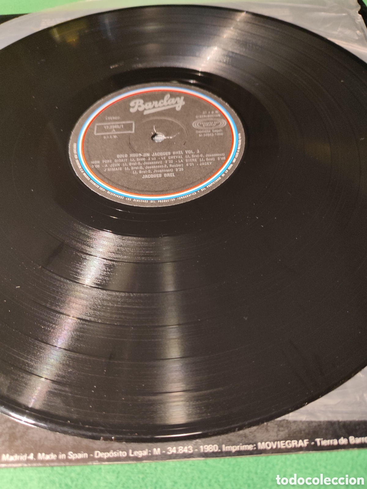 Discos de vinilo: Jacques Brel - Solo hubo un Jacques Brel Vol 3 - Foto 3
