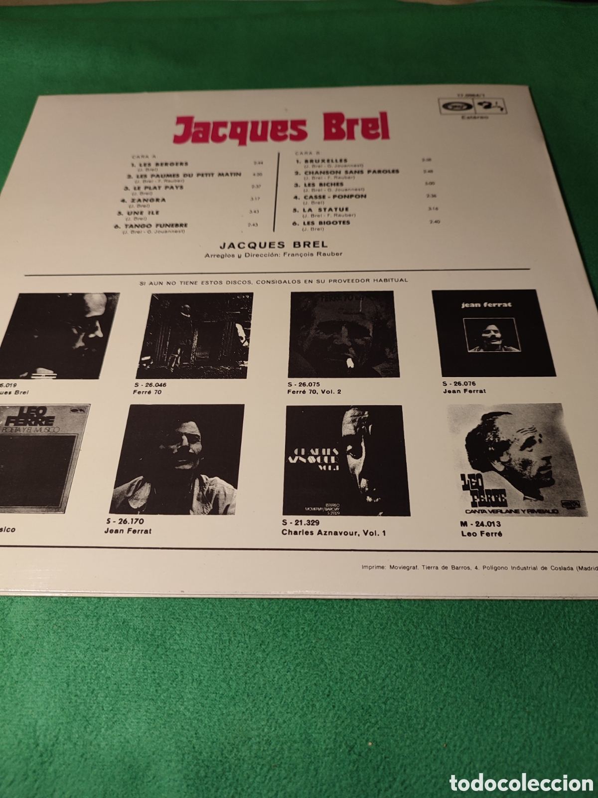Discos de vinilo: Jacques Brel - Same Vinilo Lp - Foto 2