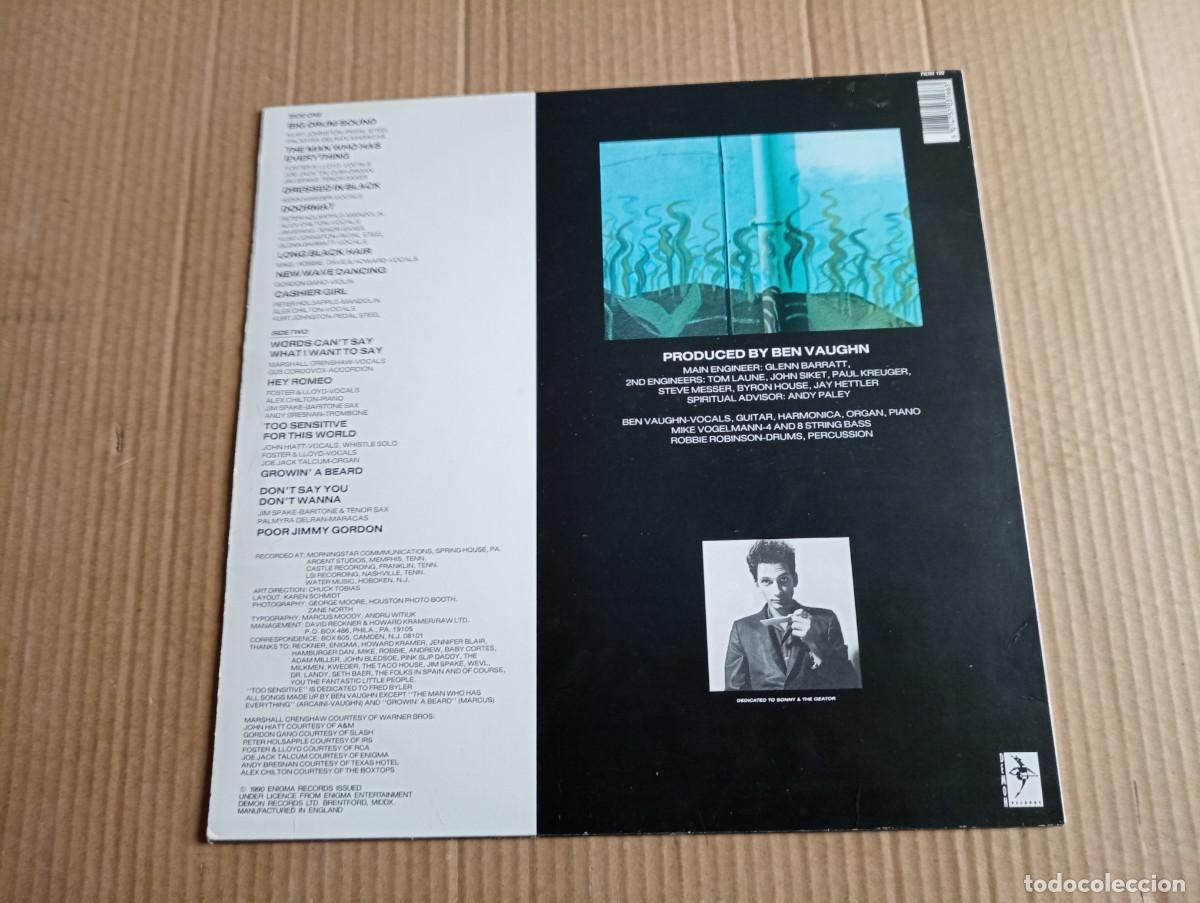 Discos de vinilo: BEN VAUGHN - DRESSED IN BLACK LP 1990 EDICION INGLESA - Foto 3