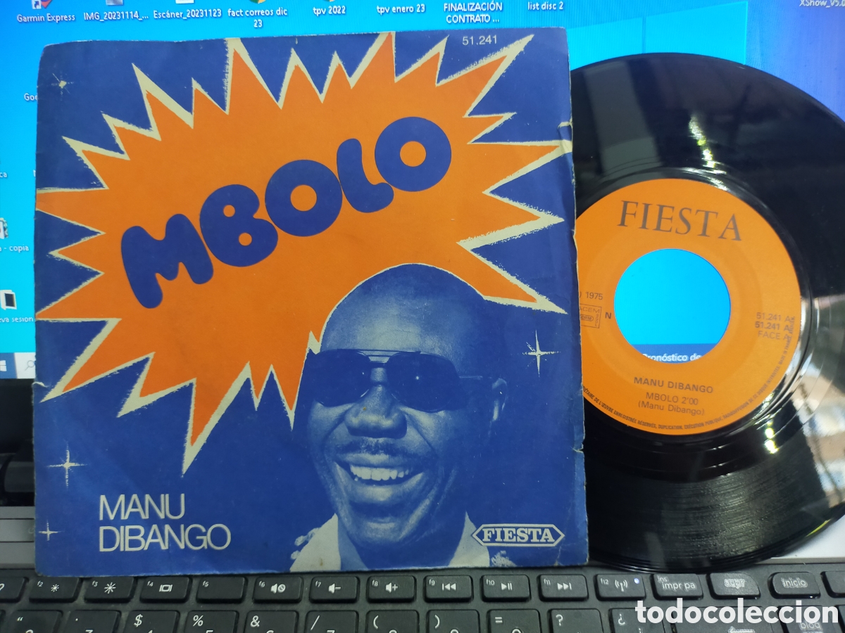 Discos de vinilo: Manu dibango single mbolo Francia 1975 - Foto 1