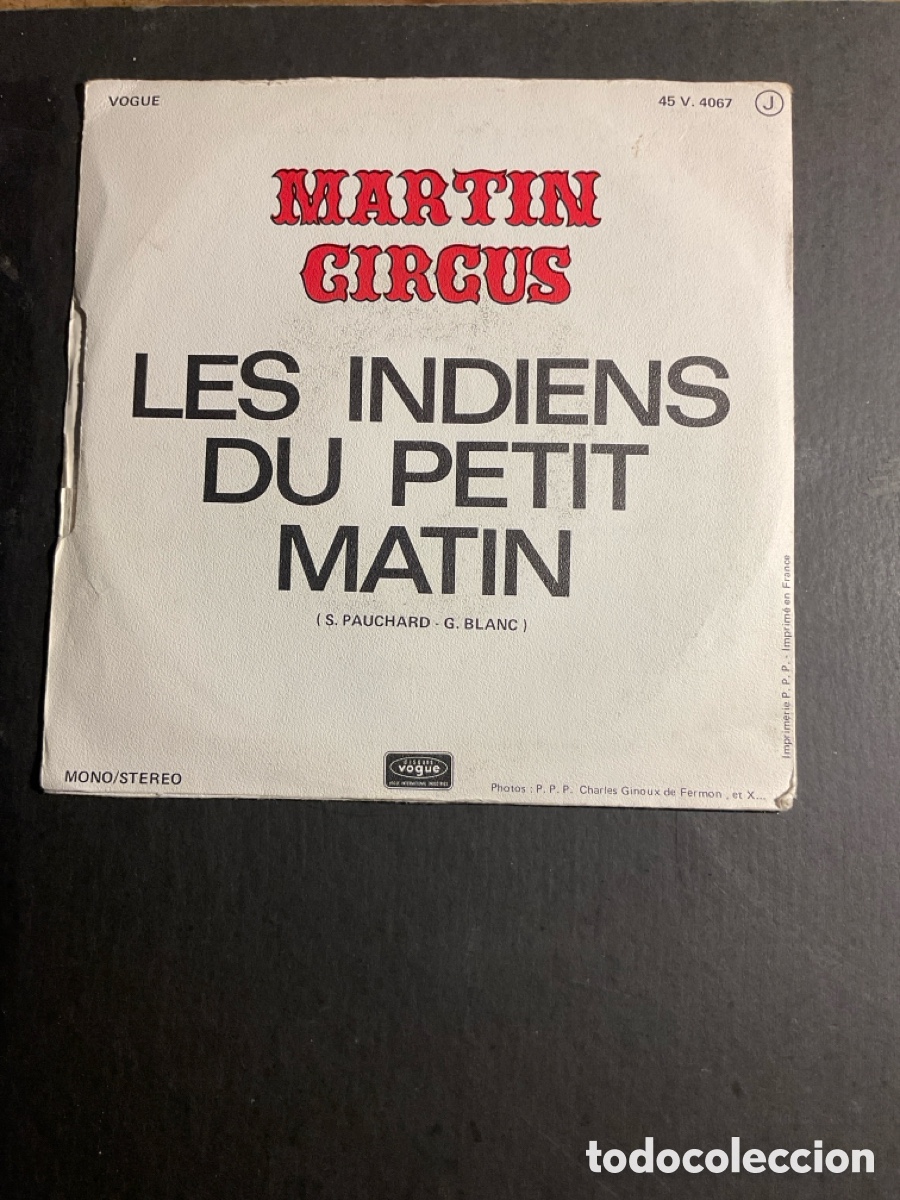 Discos de vinilo: Martin Circus Les Indiens Du Petit Matin - Foto 2