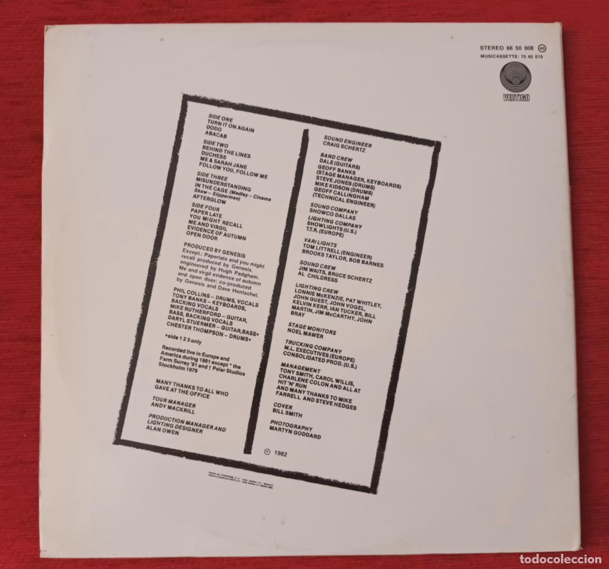 Discos de vinilo: GENESIS - THREE SIDES LIVE - 2 LPS - Foto 2
