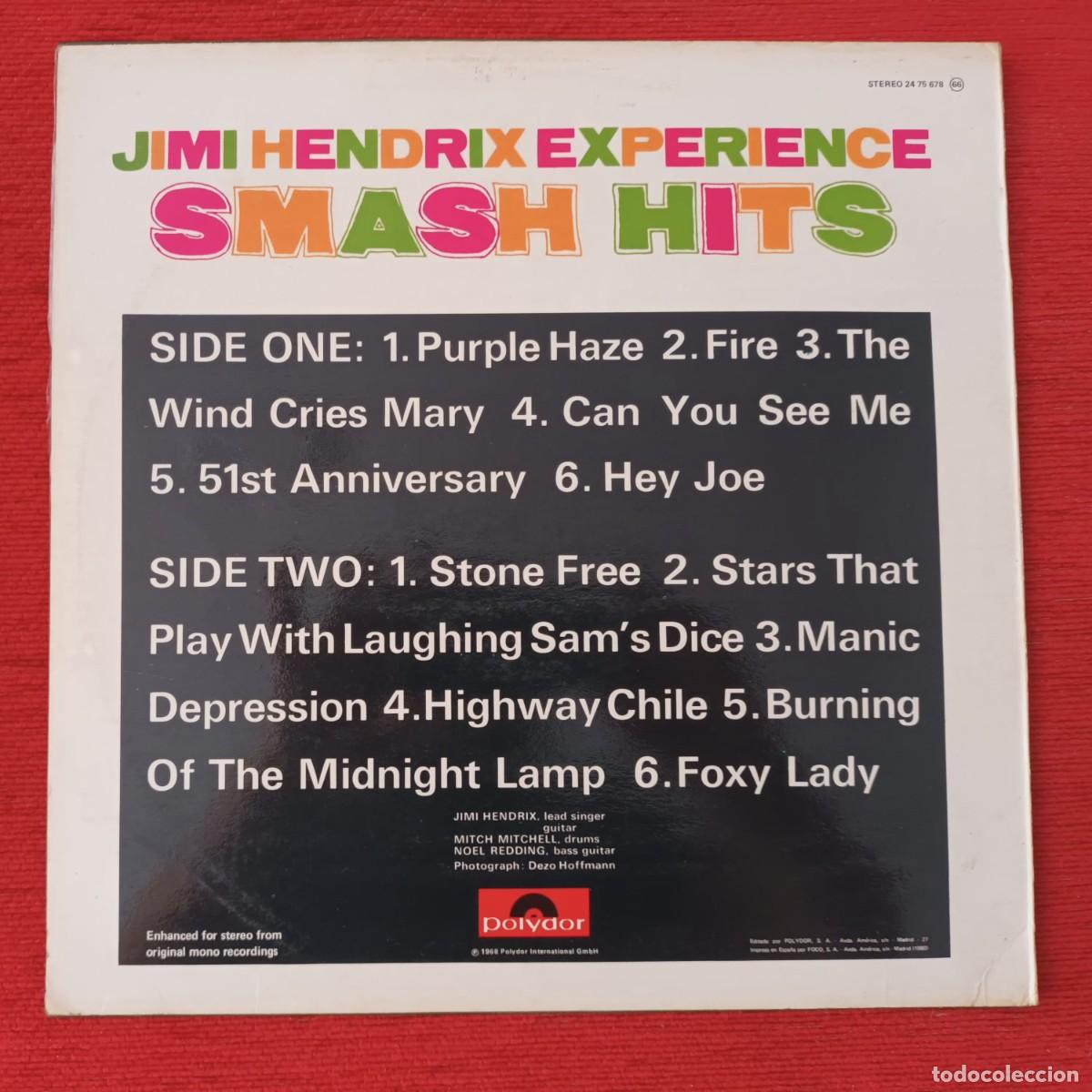 Discos de vinilo: JIMI HENDRIX - SMASH HITS - LP - Foto 2