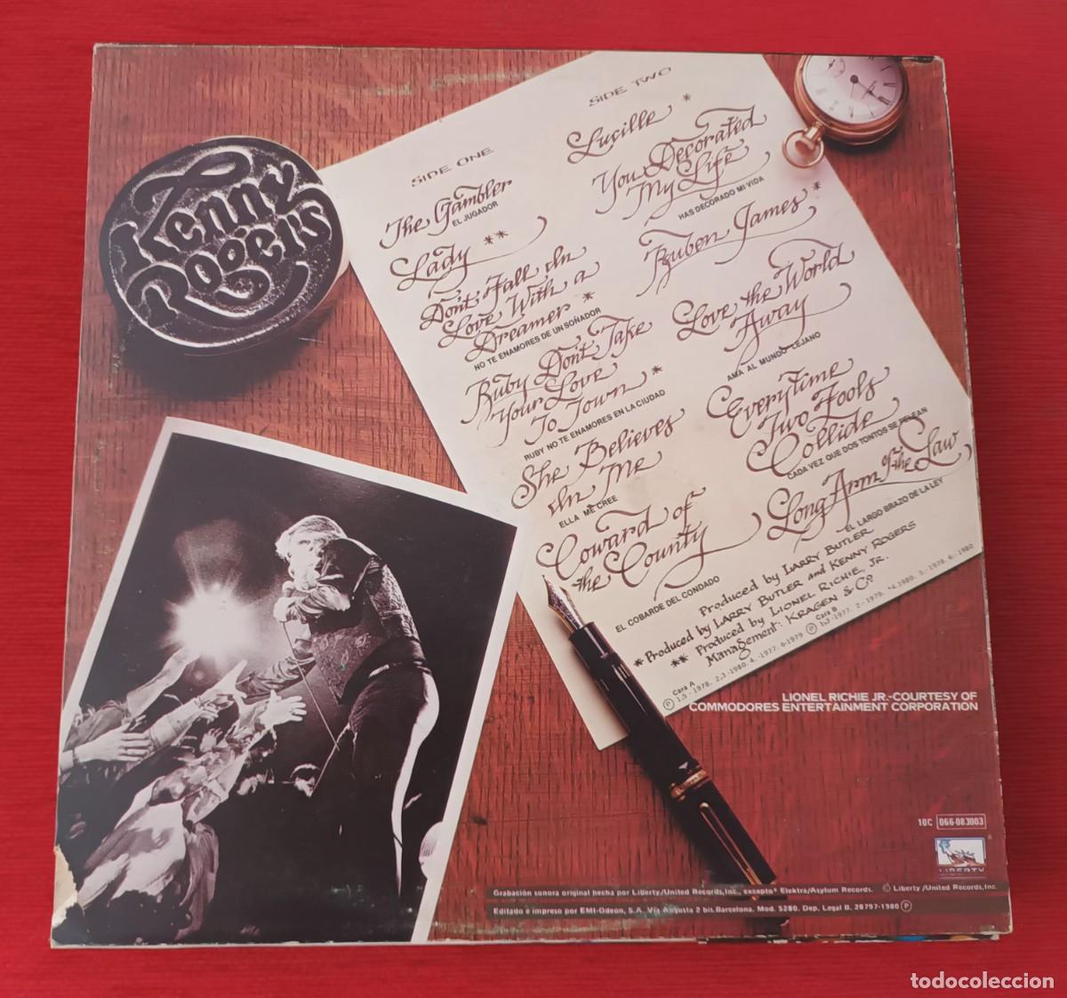 Discos de vinilo: KENNY ROGERS - LO MEJOR DE - LP - Foto 2