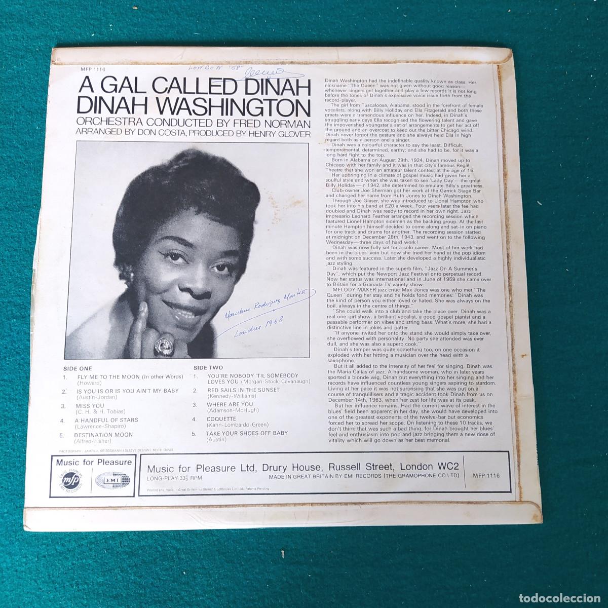 Discos de vinilo: Dinah Washington &ndash; A Gal Called Dinah - Foto 2