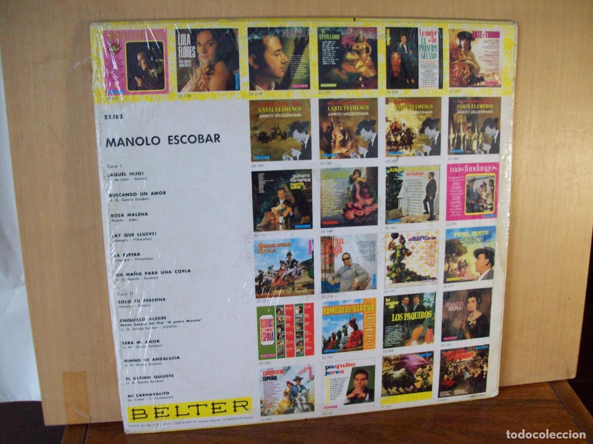 Discos de vinilo: MANOLO ESCOBAR - LP 12 CANCIONES - Foto 2