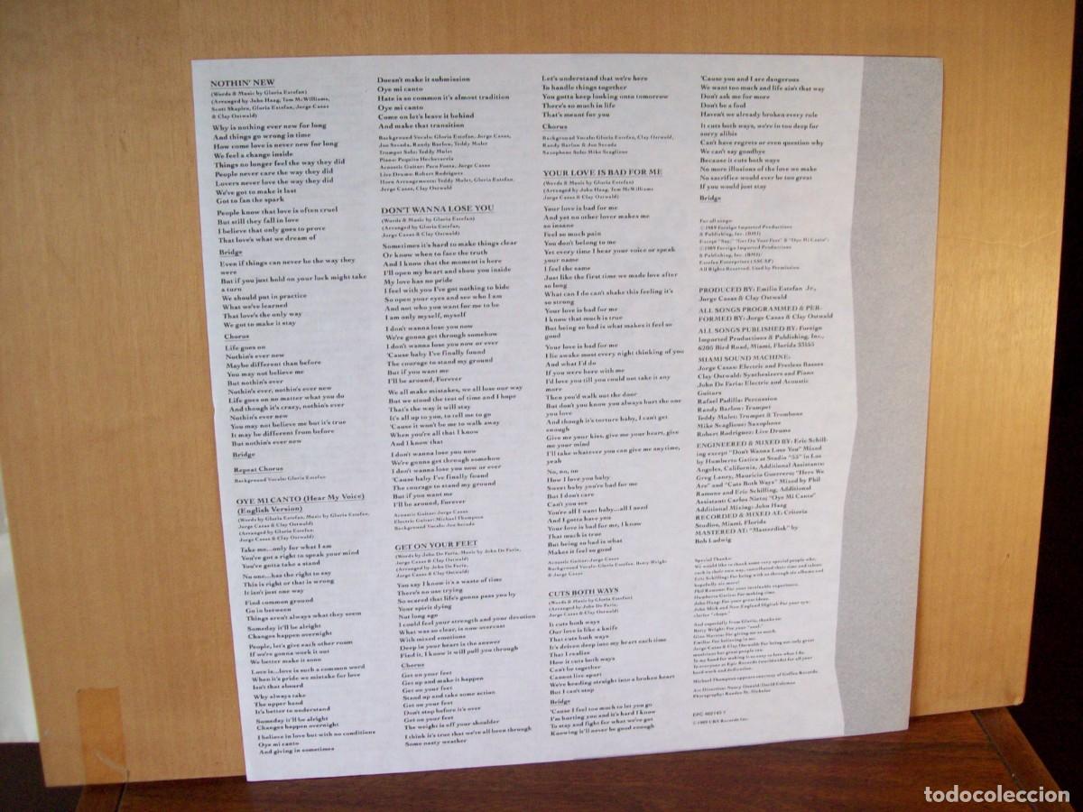 Discos de vinilo: GLORIA ESTEFAN - CUTS BOTH WAYS - LP 1989 - Foto 3