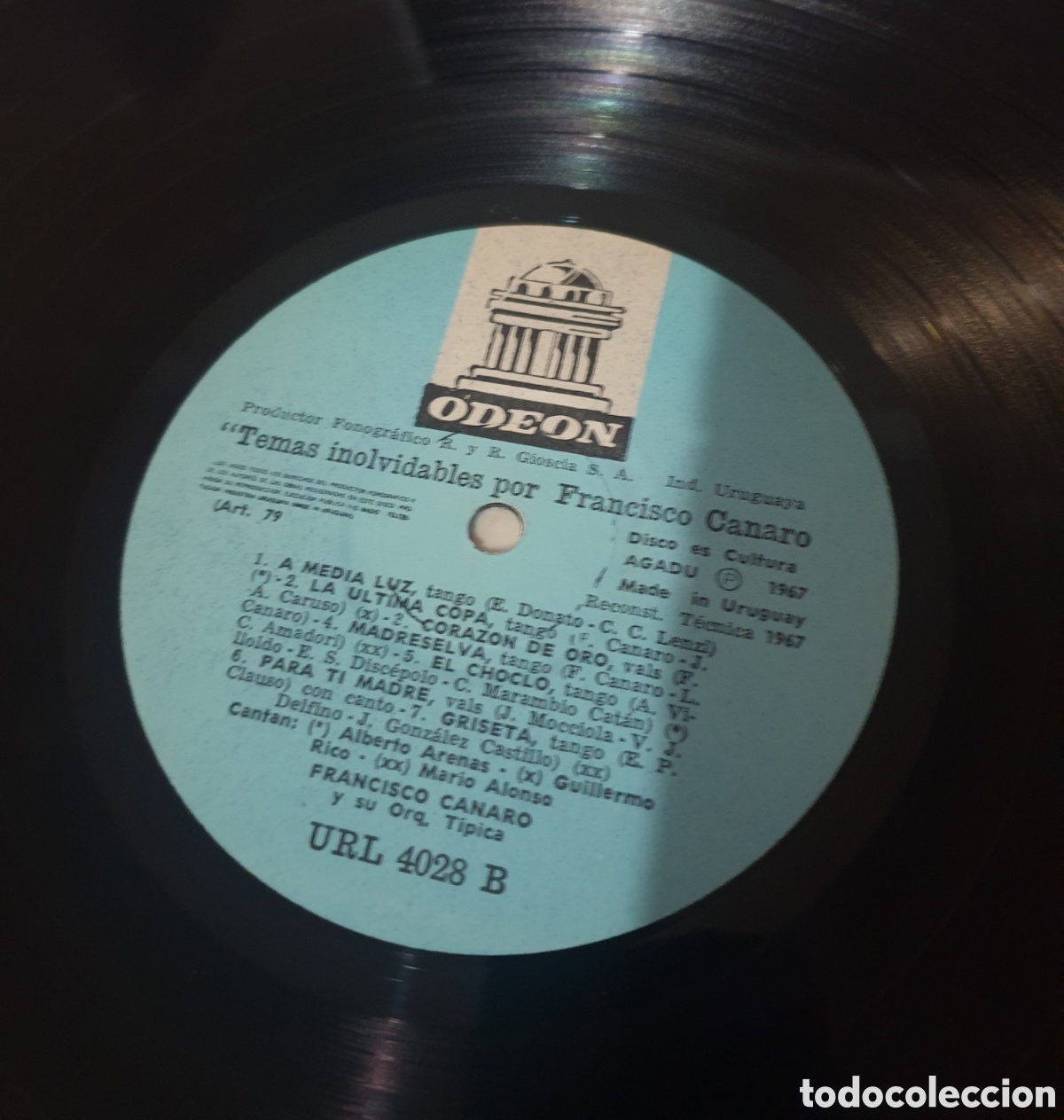 Discos de vinilo: Francisco Canaro - temas inolvidables. ODEON - Foto 3