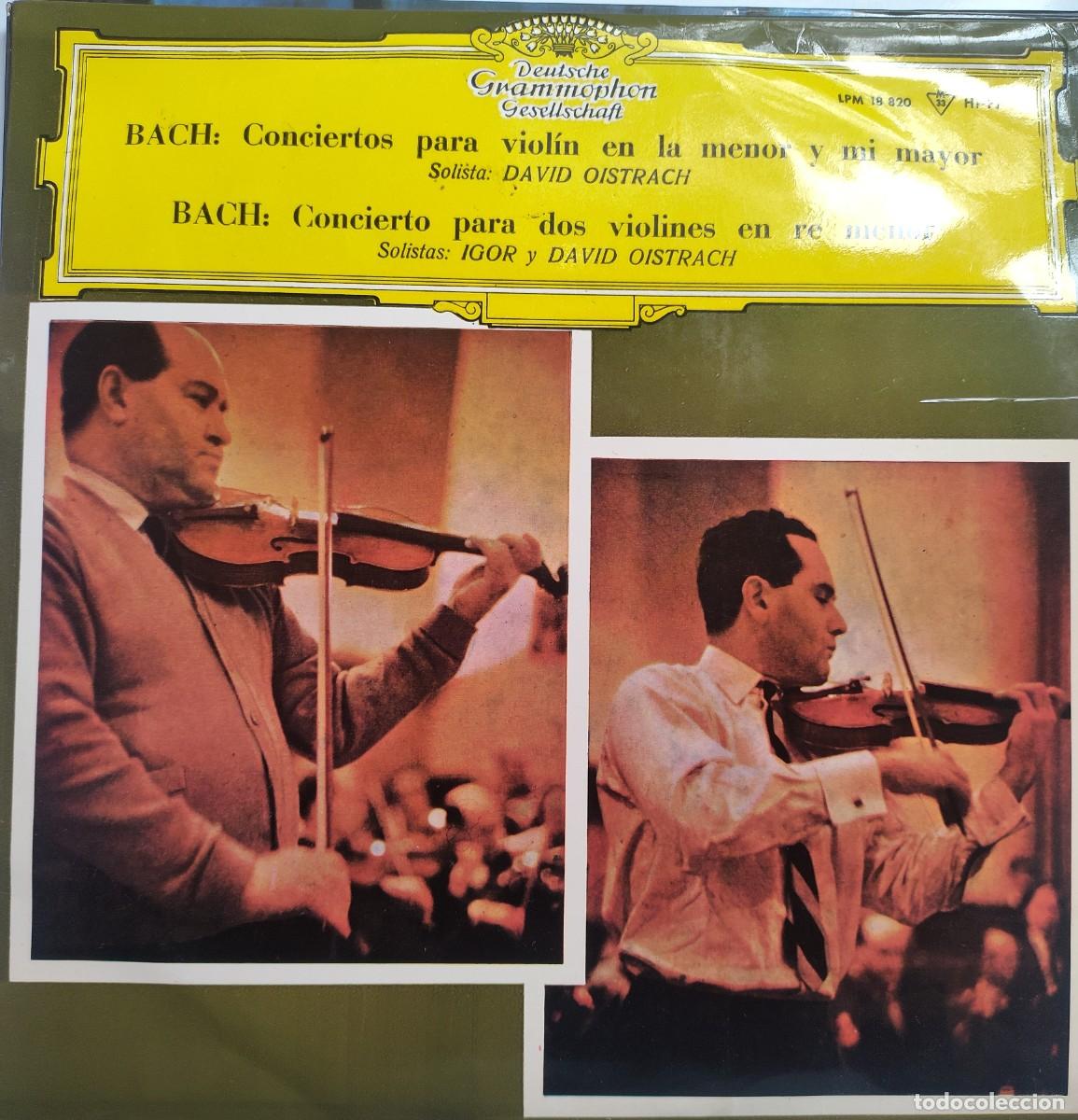 Discos de vinilo: Bach - conciertos para violin en la menor y mi menor - Foto 1
