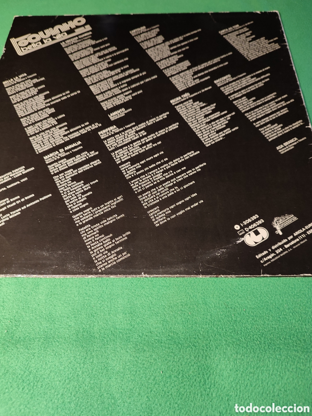 Discos de vinilo: Toquinho - Bella la vita - Foto 2