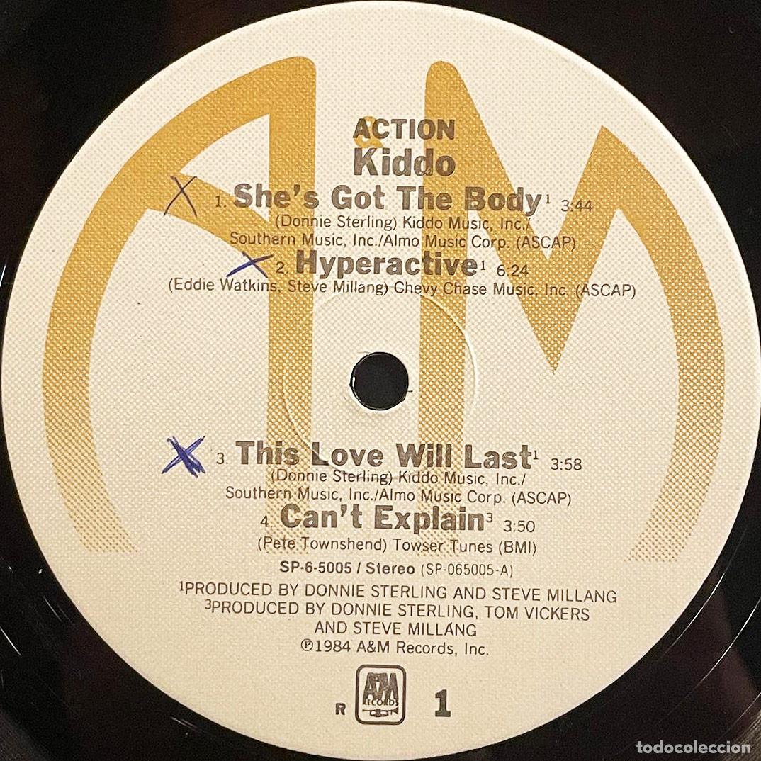 Discos de vinilo: KIDDO / ACTION / LP AM 1984 / USA - Foto 6