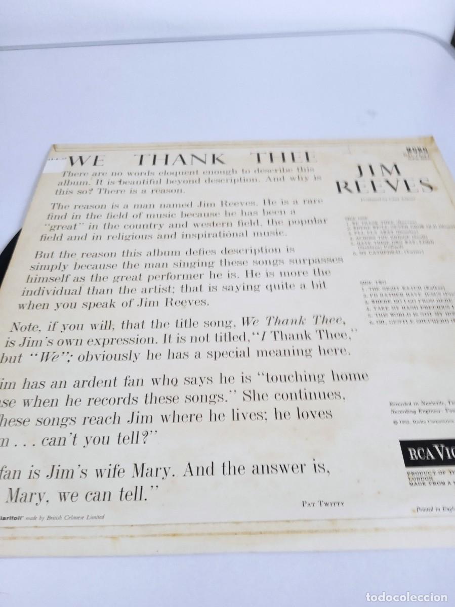 Discos de vinilo: JIM REEVES We Thank Thee - Foto 2