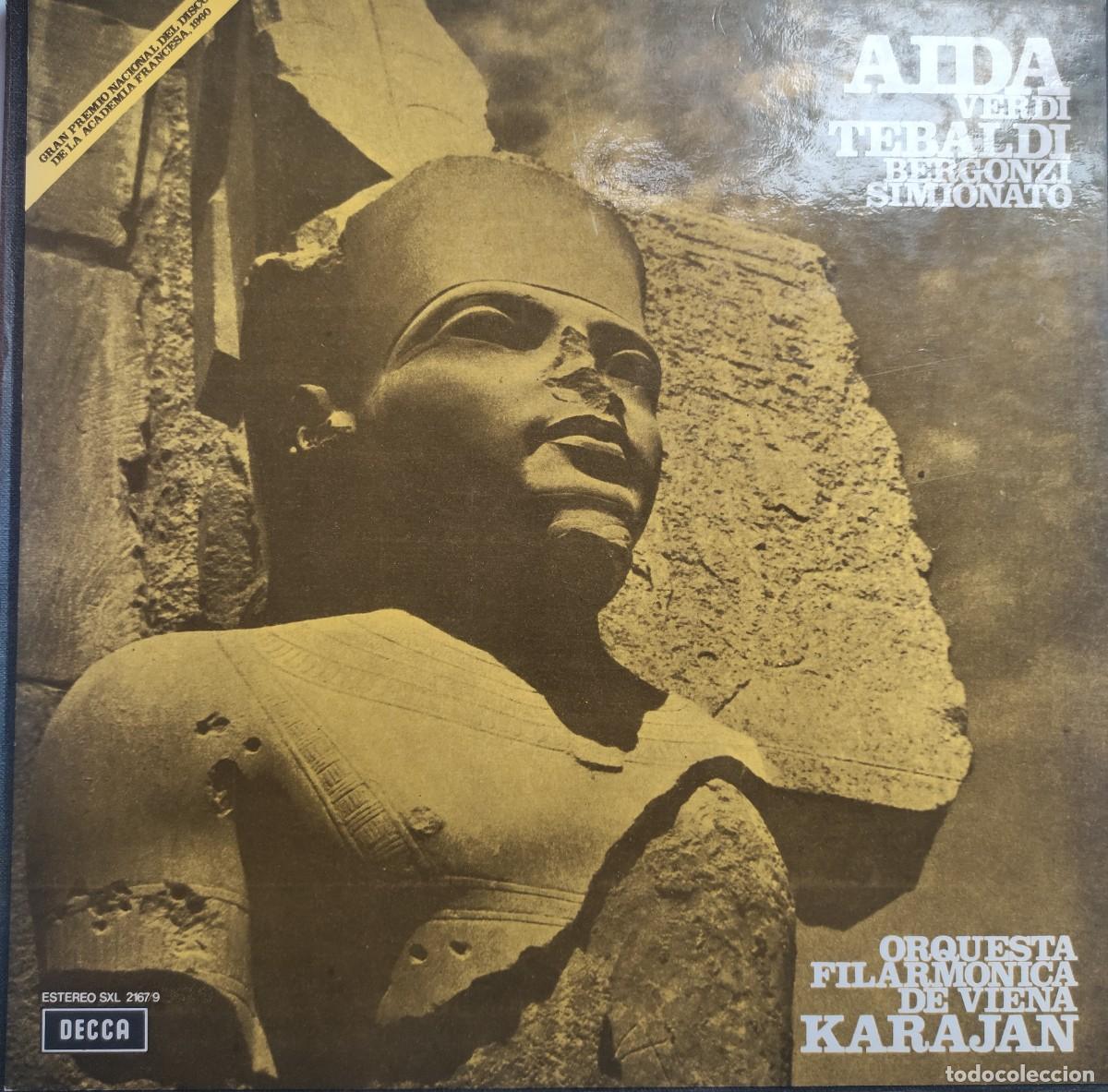 Discos de vinilo: Aida - opera de G.Verdi - cofre de 3 LPs - Foto 1