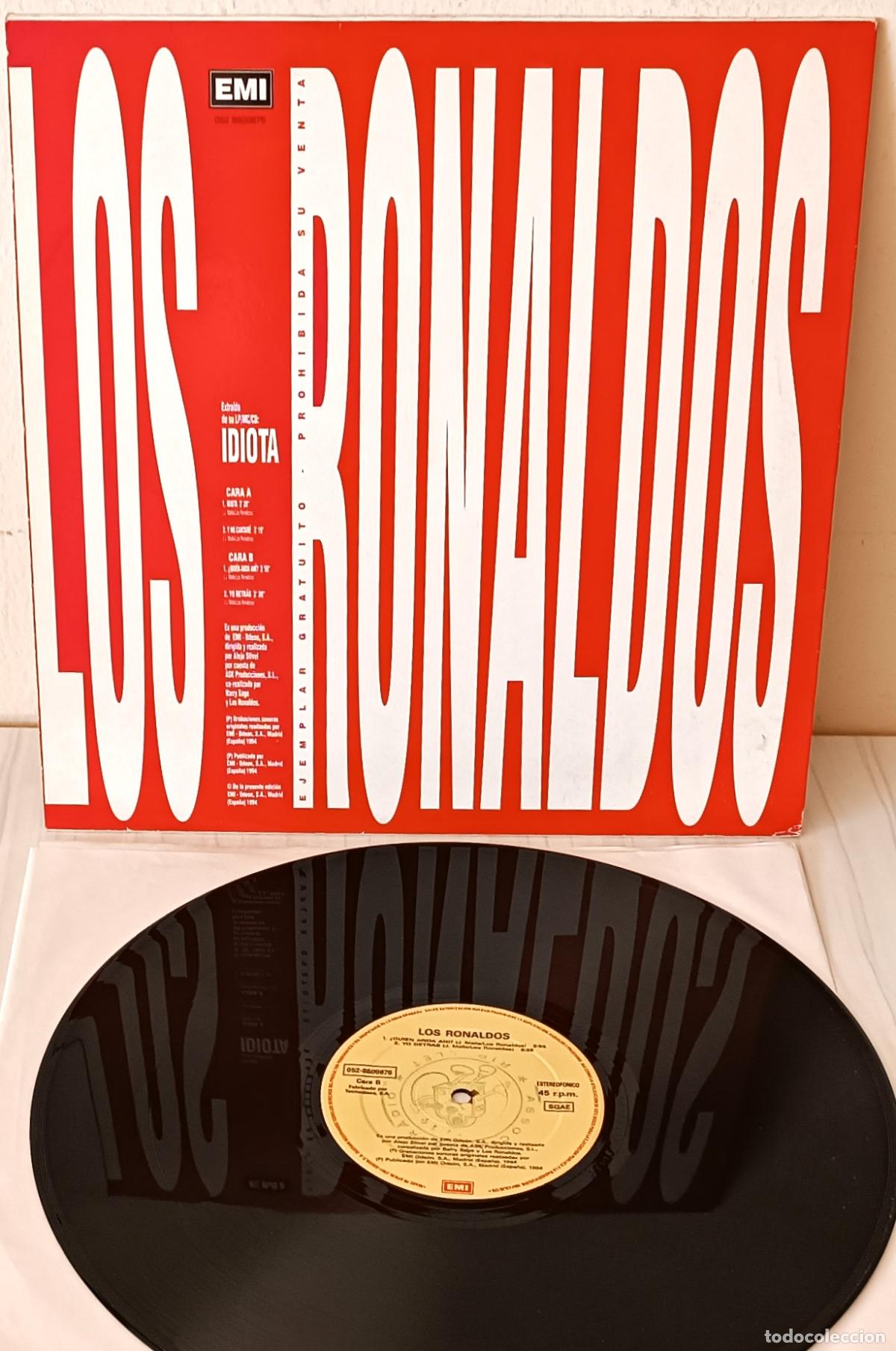 Discos de vinilo: LOS RONALDOS - IDIOTA MAXI EMI - 1994 - Foto 2