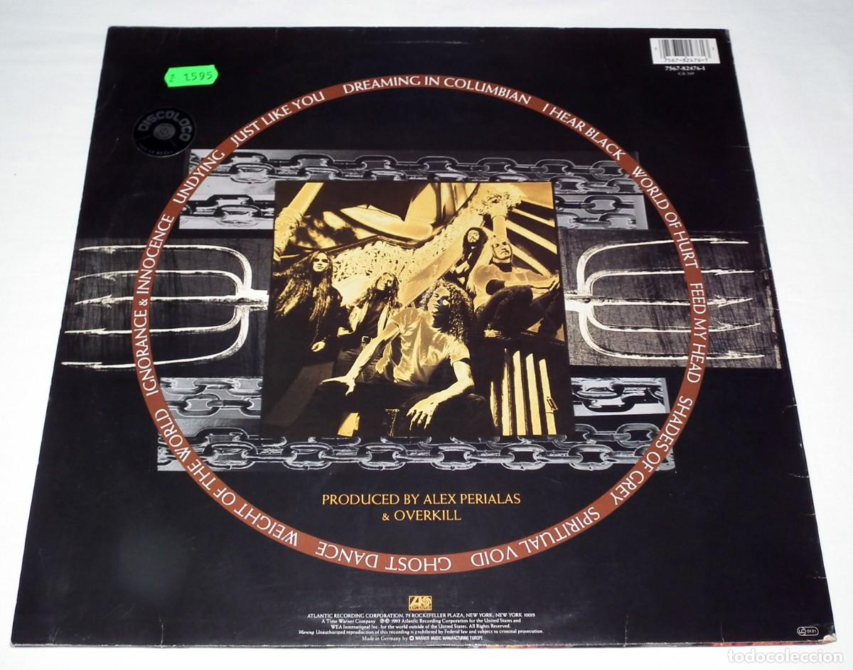 Discos de vinilo: LP OVERKILL - I HEAR BLACK - Foto 2