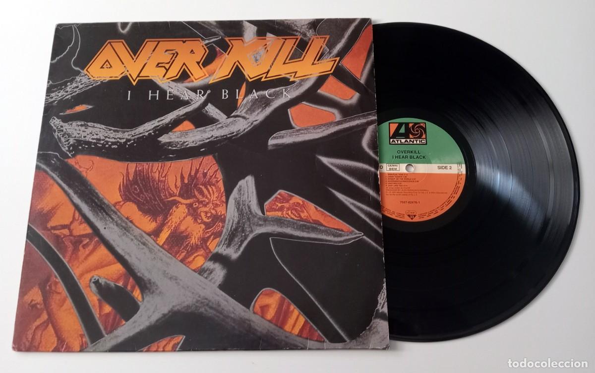 Discos de vinilo: LP OVERKILL - I HEAR BLACK - Foto 3