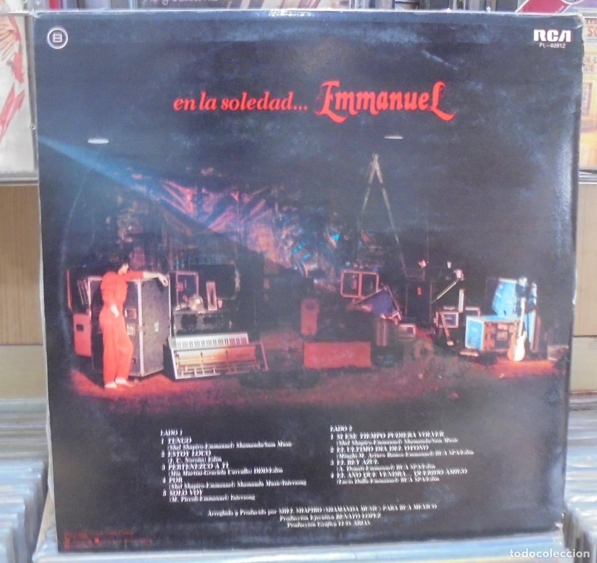 Discos de vinilo: Emmanuel. En la soledad .... . RCA 1983 -- LP - Foto 2