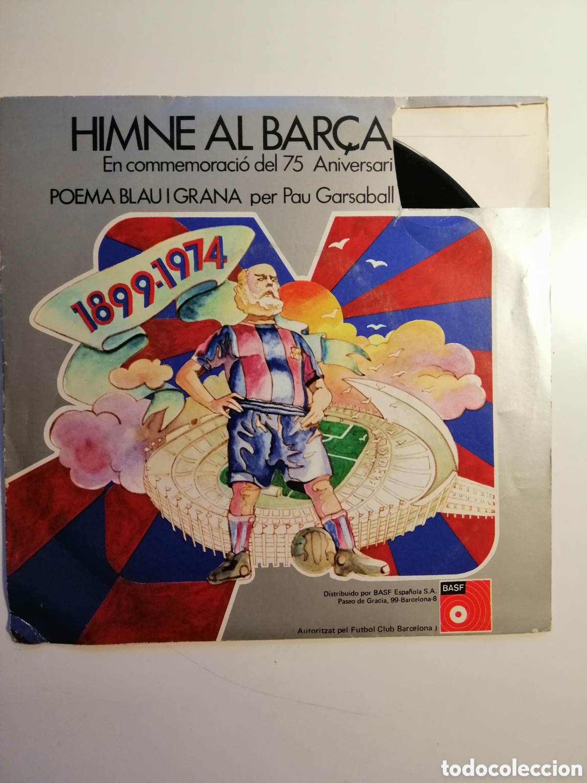Discos de vinilo: Himne al Barca en commemoraci&oacute; del 75 aniversari vinilo - Foto 1