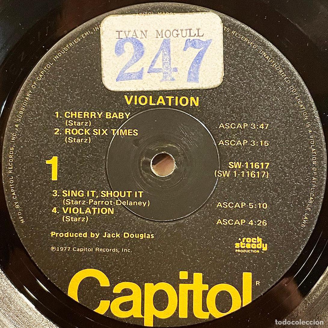 Discos de vinilo: STARZ / VIOLATION / LP CAPITOL 1977 / USA - Foto 6