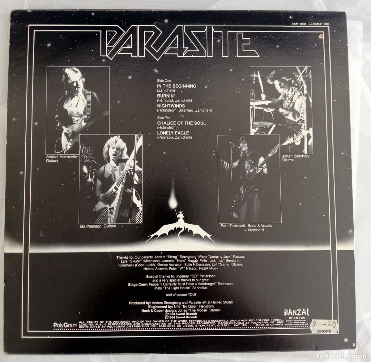 Discos de vinilo: Parasite - Parasite, Original Vinilo Canada 1984 - Foto 4