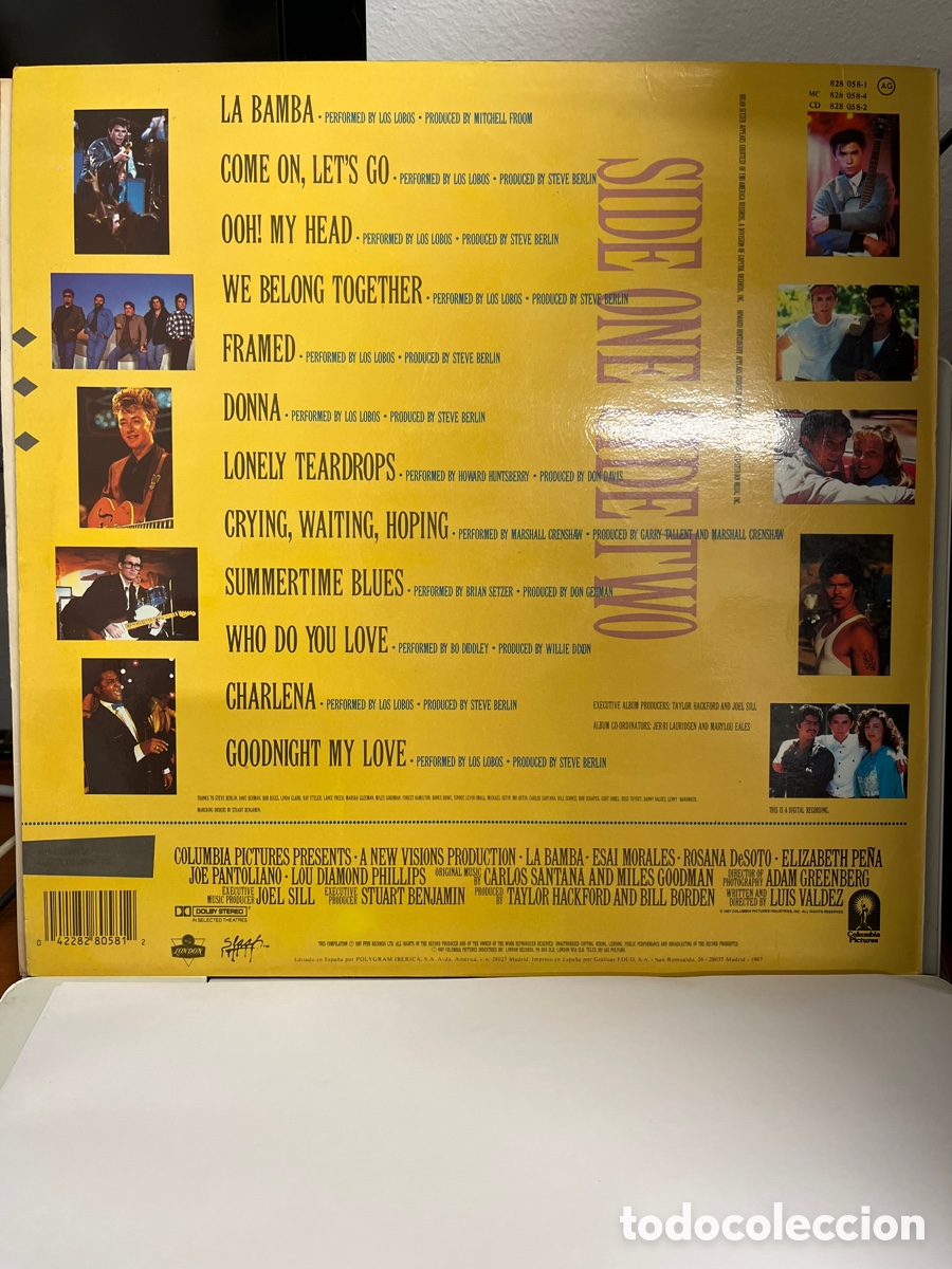 Discos de vinilo: LA BAMBA BSO LP. LOS LOBOS, BO DIDDLEY, BRIAN SETZER... - Foto 2