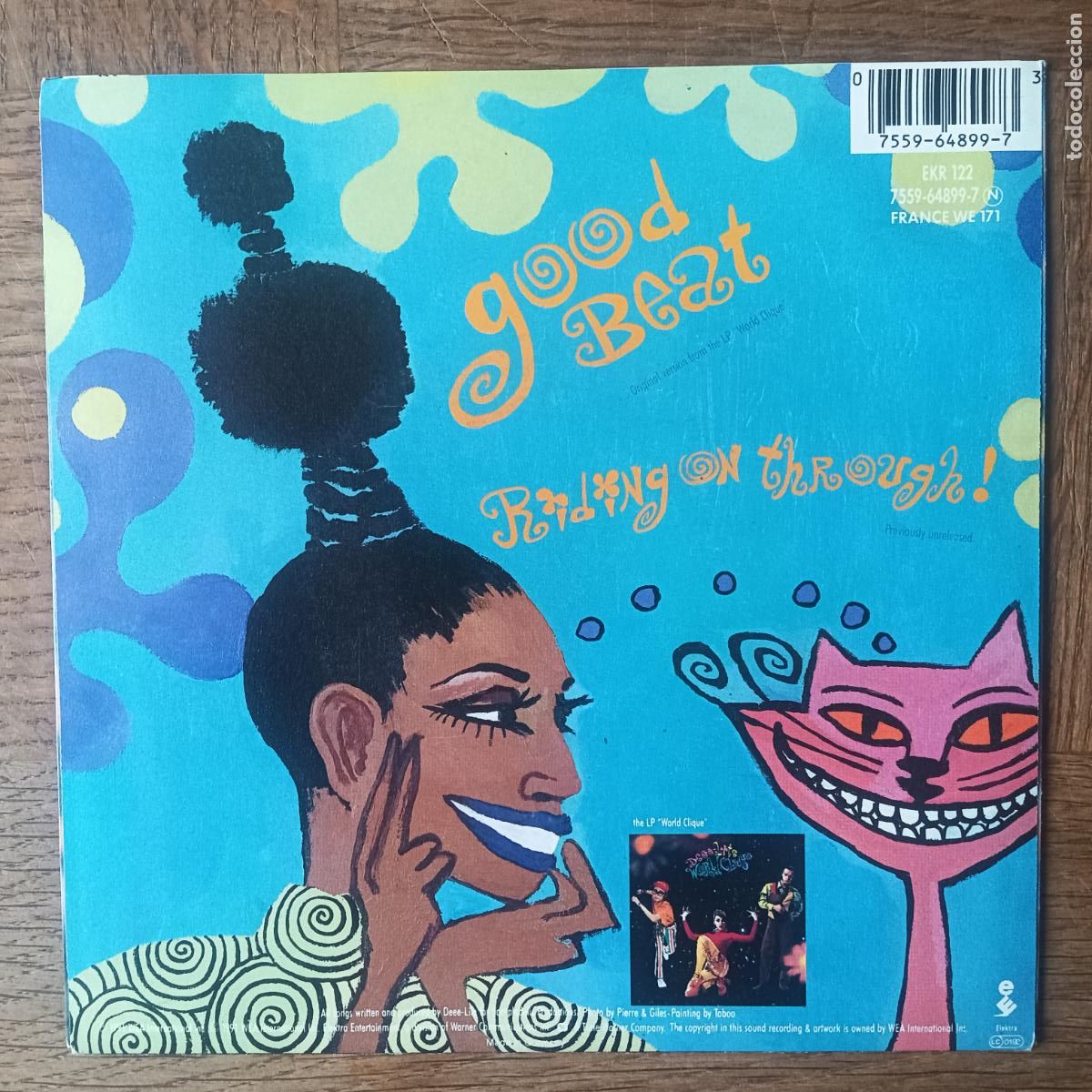 Discos de vinilo: DEE LITE, GOOD BEAT/ RIDING ON THROUGH! - Foto 2