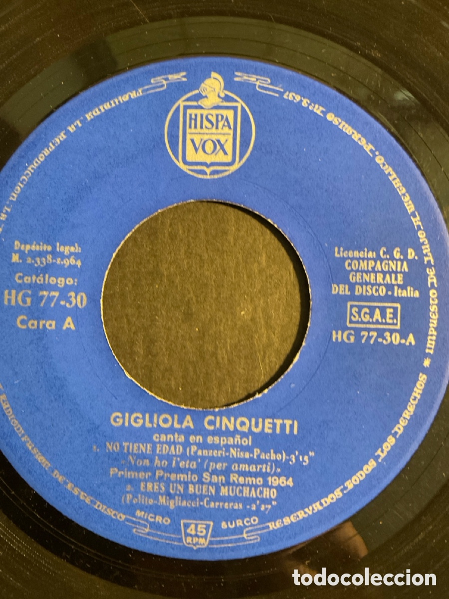 Discos de vinilo: Gigliola Cinquetti canta en espa&ntilde;ol - Foto 3