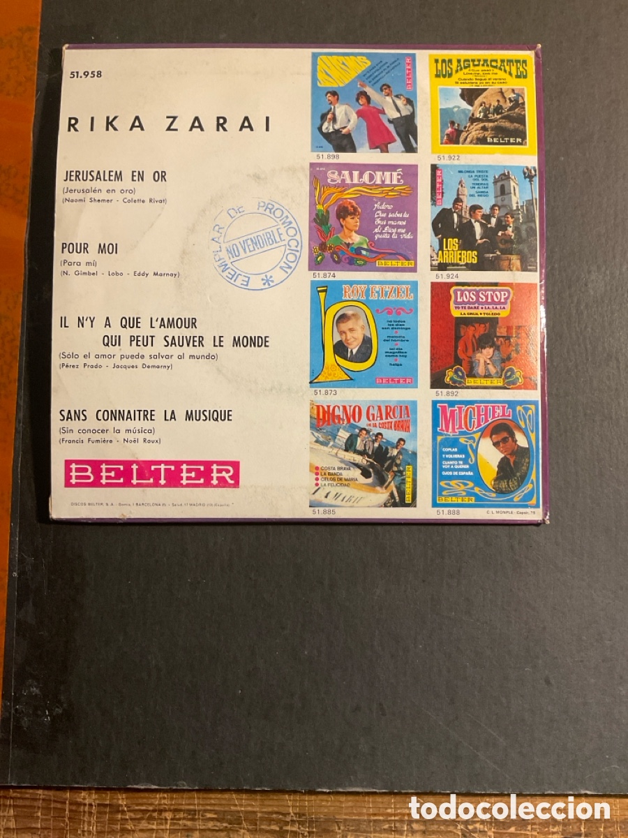 Discos de vinilo: Rika Zarai Jerusalem - Foto 2
