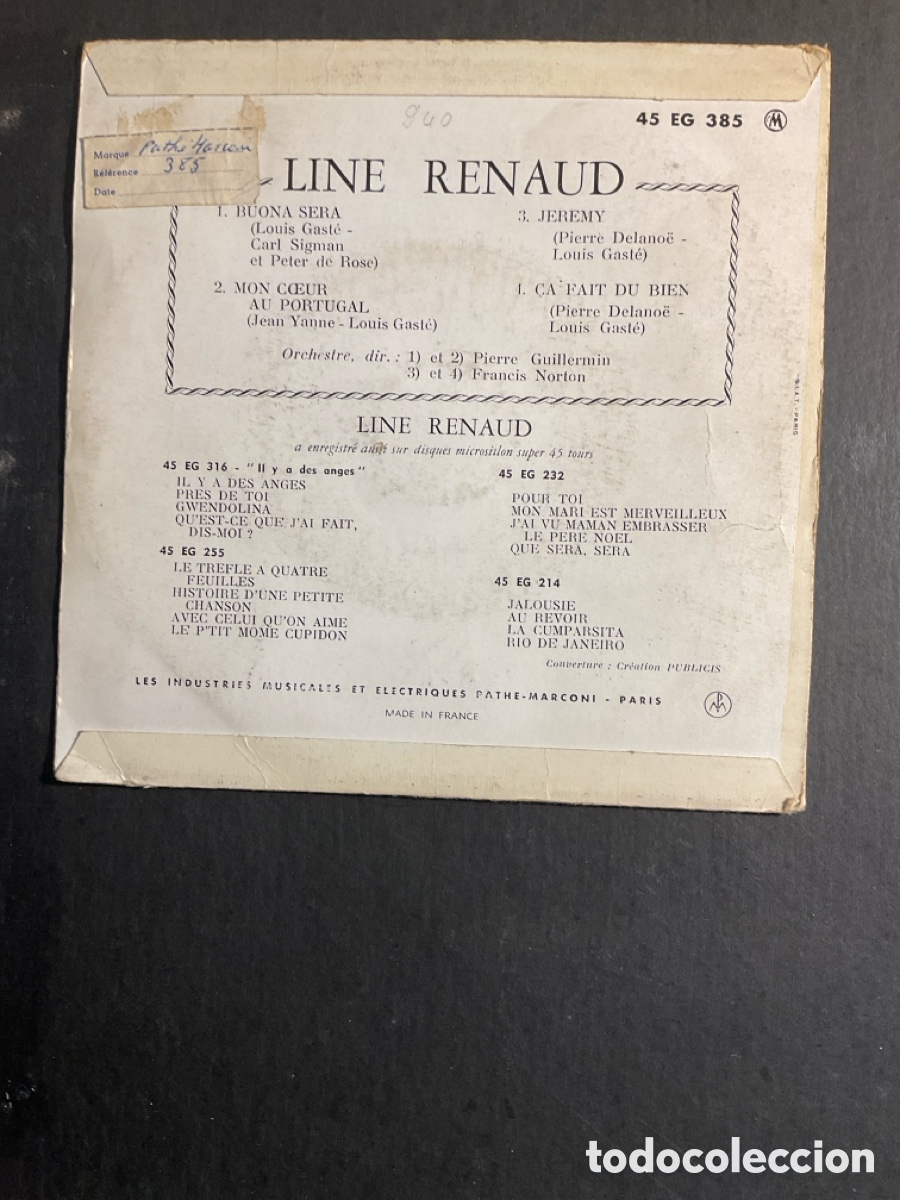 Discos de vinilo: Line Renaud buona sera - Foto 2