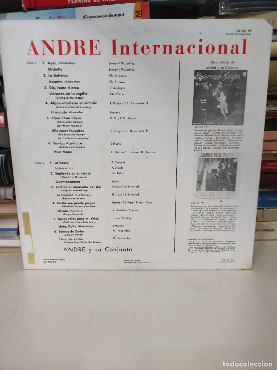 Discos de vinilo: ANDRE INTERNACIONAL YESTERDAY - Foto 2