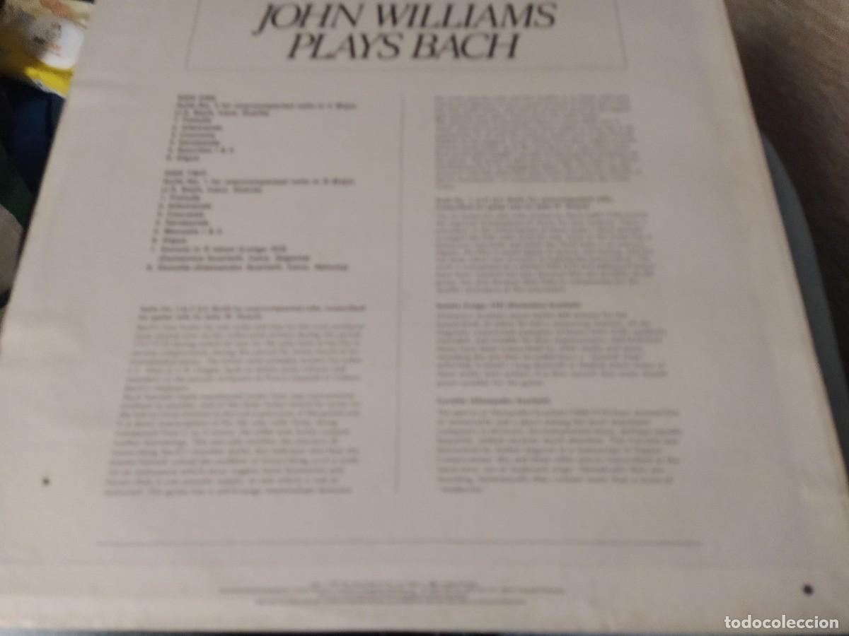 Discos de vinilo: John Williams LP plays Bach ..lp usa - Foto 2