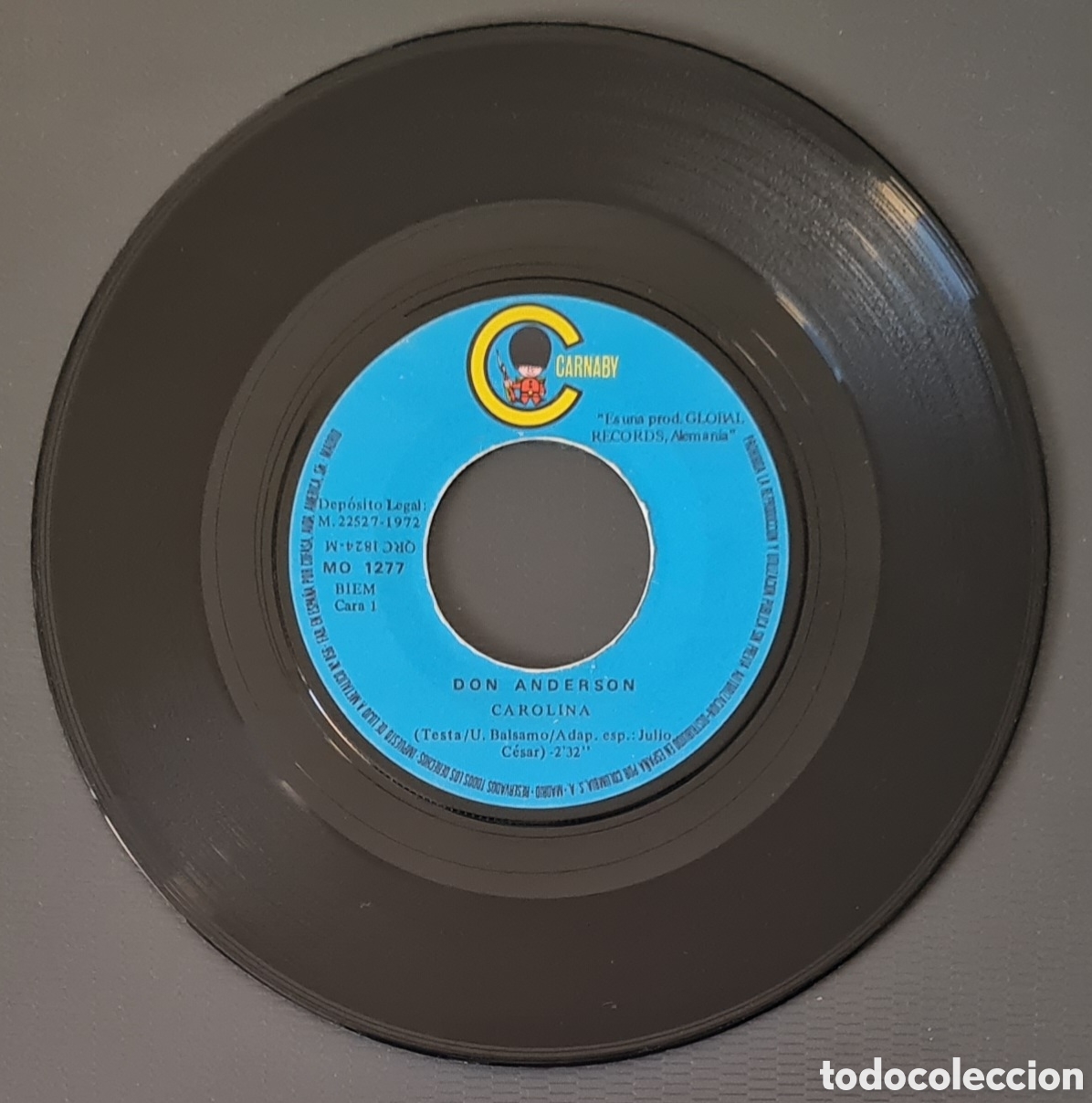 Discos de vinilo: SINGLE - DON ANDERSON - CAROLINA - 1972 - Foto 3