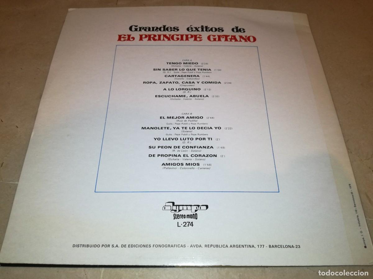 Discos de vinilo: GRANDES &Eacute;XITOS DE EL PRINCIPE GITANO-ORIGINAL 1974-EN EXCELENTE ESTADO - Foto 2