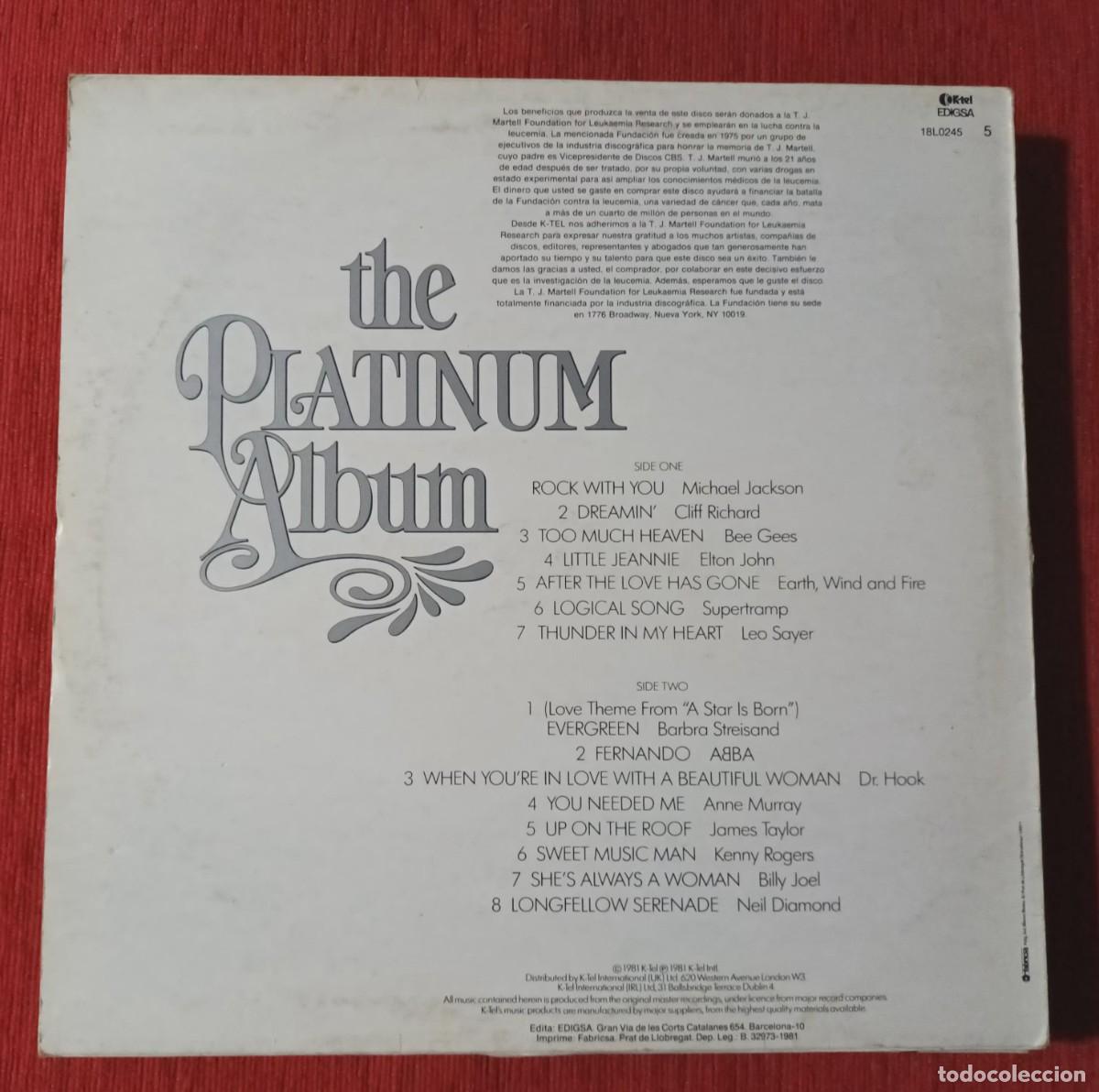 Discos de vinilo: THE PLATIUM ALBUM - LP - Foto 2