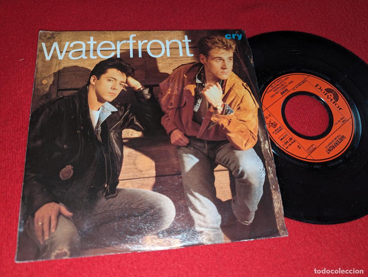 Discos de vinilo: WATERFRONT Cry/Saved 7 SINGLE 1988 Polydor UK - Foto 1