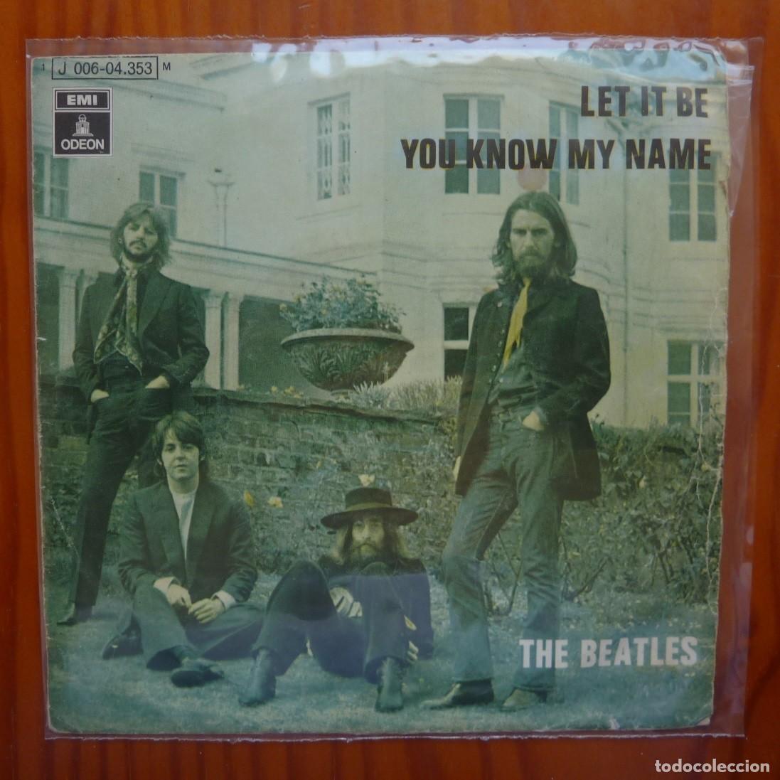 Discos de vinilo: THE BEATLES / LET IT BE / 1970 / SINGLE - Foto 1